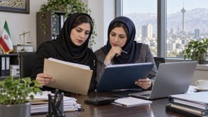دو کارشناس مالی زن در حال مقایسه نسخه اصلی و اصلاح‌شده اظهارنامه مالیاتی انتخاب میان اظهارنامه جایگزین و اصلاحی به زمان کشف خطا و ماهیت آن بستگی دارد.