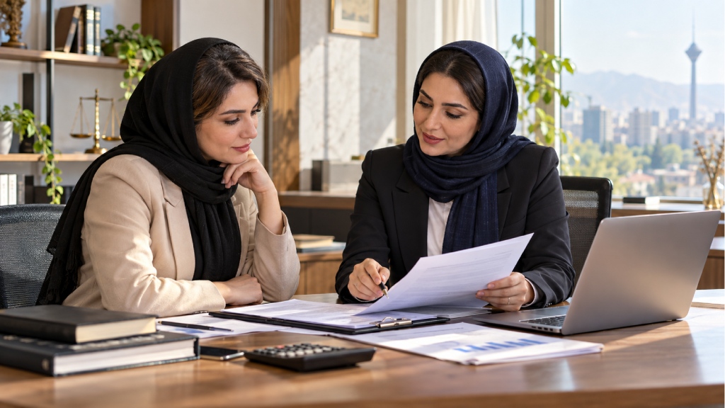 مشاور مالیاتی و مدیر کسبوکار در حال بررسی پیشنهاد خدمات. مقایسه قیمت زمانی معنیدار است که دامنه و خروجی یکسان باشند